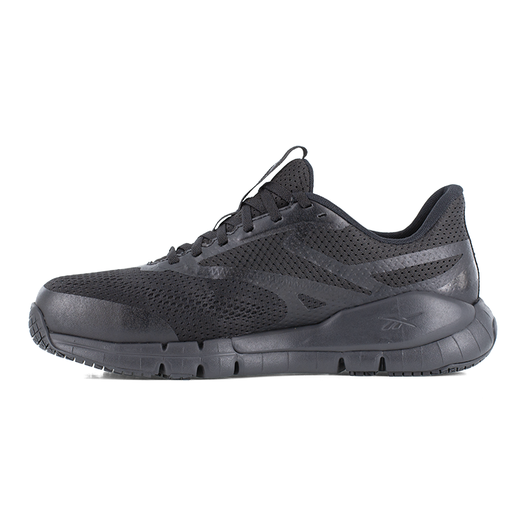 REEBOK FLEX TRAINER WORK ELEVATED EASE ON/OFF WOMEN'S ATHLETIC SHOE BLACK/GRAY BOOTS RB121