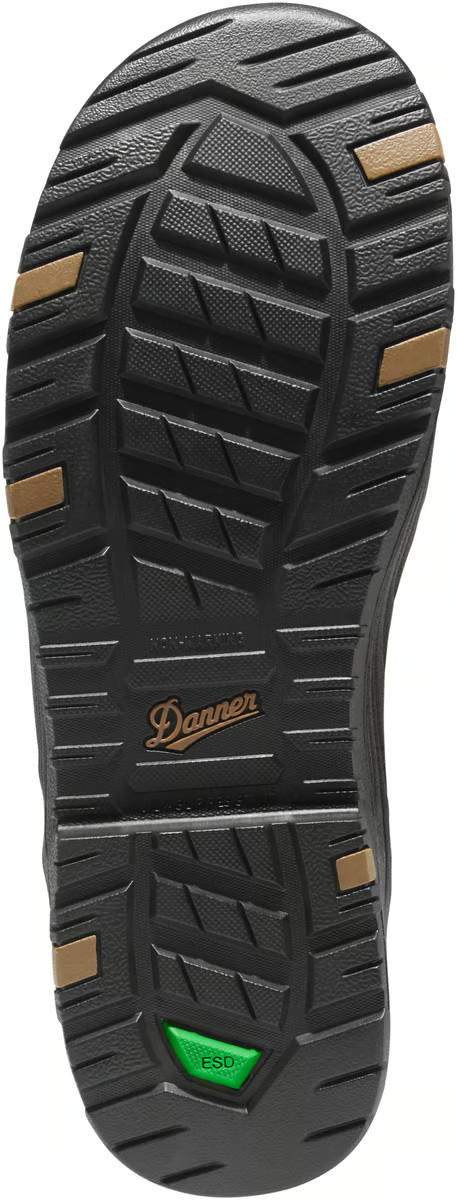 DANNER® CALIPER ESD MEN'S 6" BROWN ALUMINUM TOE WORK BOOTS 19462