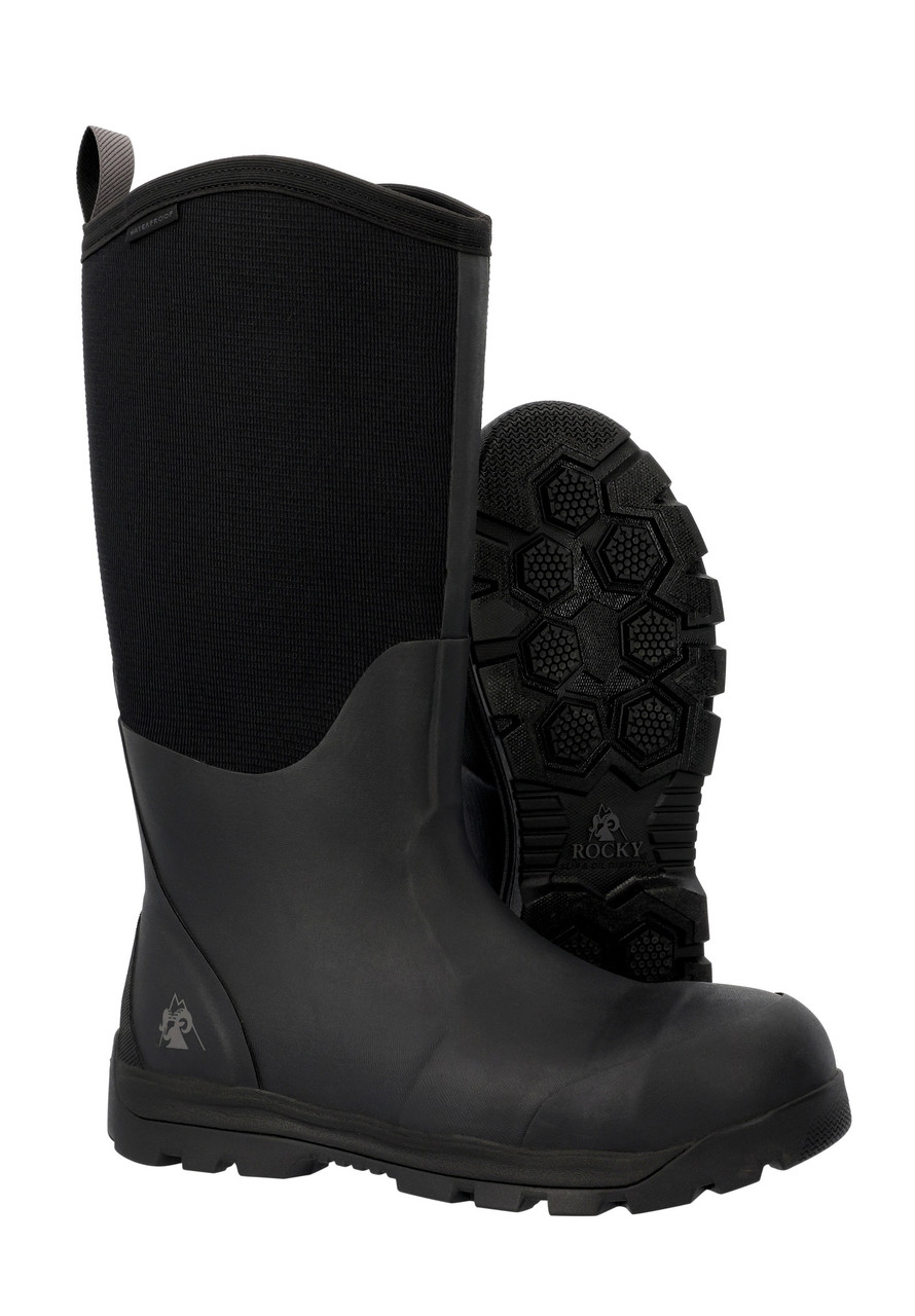 ROCKY BACKLANDS RUBBER COMPOSITE TOE WORK BOOTS RKK0531