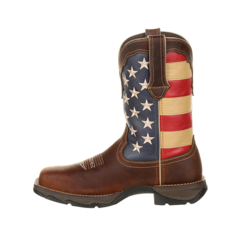 LADY REBEL WORK™ BY DURANGO® STEEL TOE PATRIOTIC FLAG WORK BOOTS DRD0234