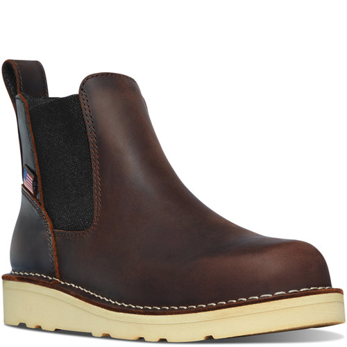 DANNER® WOMEN'S BULL RUN CHELSEA BROWN WORK BOOTS 15482
