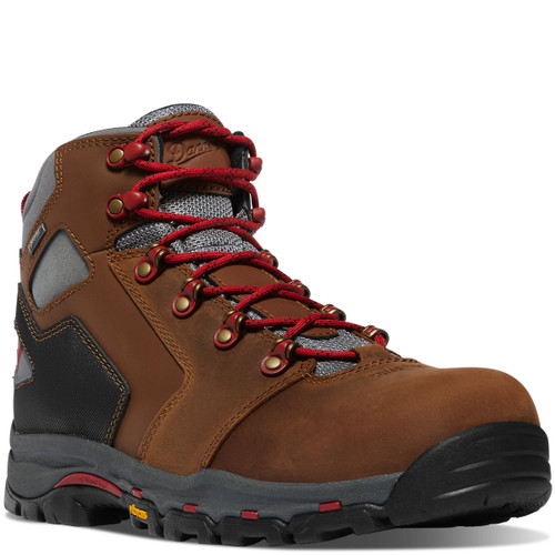 DANNER® VICIOUS MEN'S  4.5" BROWN/RED WORK BOOTS 13881