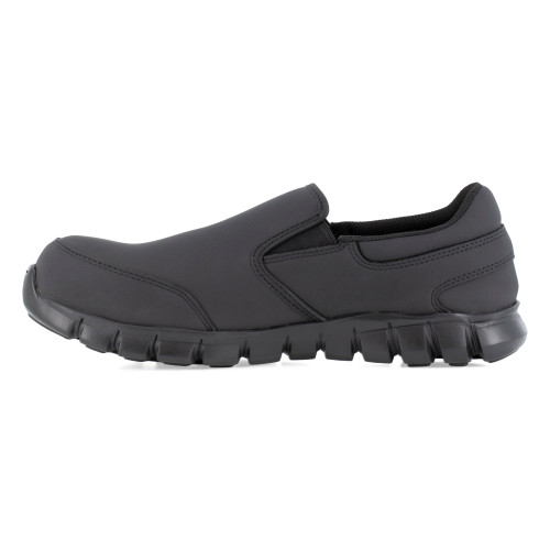 REEBOK SUBLITE CUSHION WORK MEN'S ATHLETIC SLIP-ON BLACK BOOTS RB4044