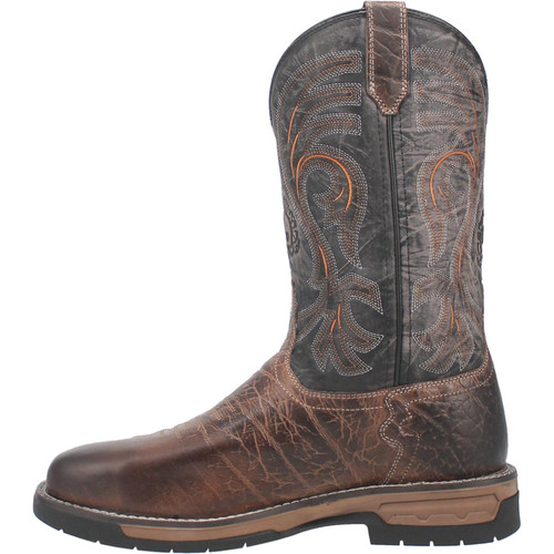 LAREDO HAWKE STEEL TOE LEATHER  BROWN/BLACK MEN'S WESTERN COWBOY BOOTS 6920