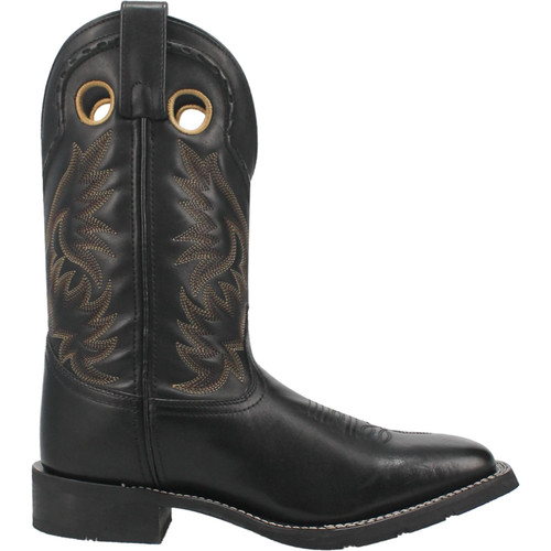 LAREDO KANE LEATHER BLACK MEN'S WESTERN COWBOY BOOTS 7710