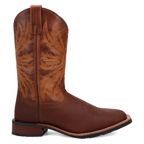 LAREDO CHET LEATHER  DARK RUST/RUST MEN'S LEATHER BOOTS 8022