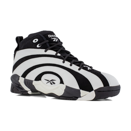 REEBOK SHAQNOSIS WORK MEN'S BLACK/WHITE HIGH TOP SNEAKER BOOTS RB9005