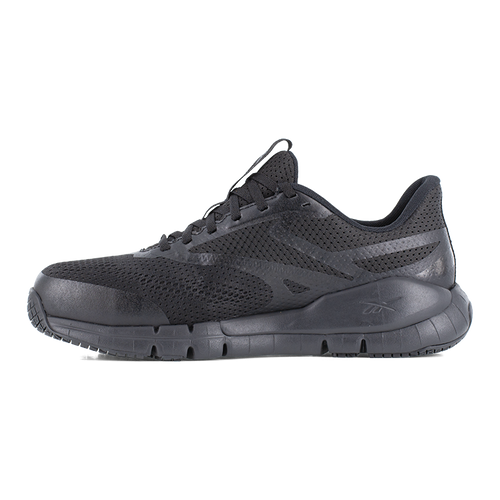 REEBOK FLEX TRAINER WORK ELEVATED EASE ON/OFF WOMEN'S ATHLETIC SHOE BLACK/GRAY BOOTS RB121