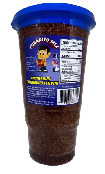 Cubanito Mix Michelada Cup of Tamarinod 32oz Micheleda Mix Cups.