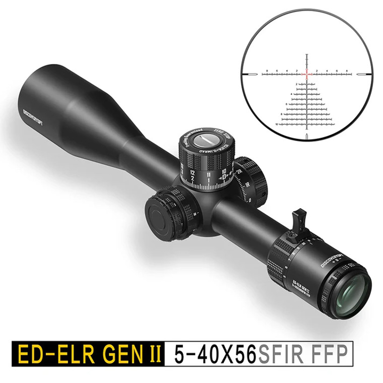 Discovery Optics ED 5-40x56 Scope, FFP, MRAD Reticle