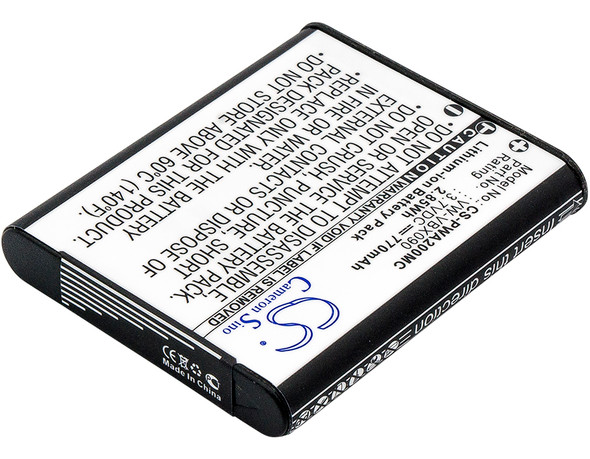 Battery for Panasonic HX-WA03 HX-WA2 HX-WA20 VW-VBX090 VW-VBX090E VW-VBX090E-W