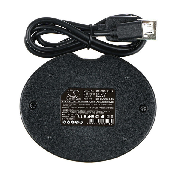 Battery Charger for Nikon Coolpix AW100 P300 S70 S710 S8000 S9500 EN-EL12 MH-65
