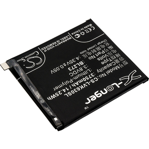 Battery for Lenovo K6 Note Dual SIM K8 Plus BL273 CS-LVK630SL 14.25Wh X-Longer