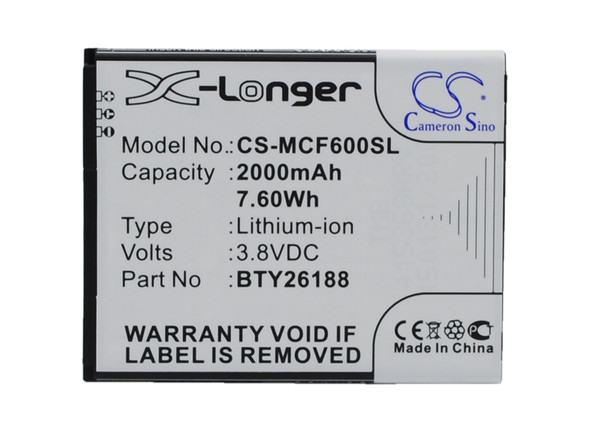 Battery for Mobistel Cynus F6 POSH E500A Titan HD