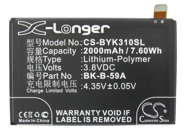 Battery for BBK Xplay X3S X3SW X3T BK-B-59A Mobile SmartPhone CS-BYK310SL 3.8v