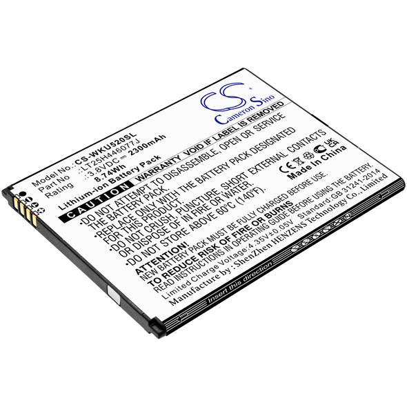 Battery for Wiko LT25H446077J RIDE 2 U520AS