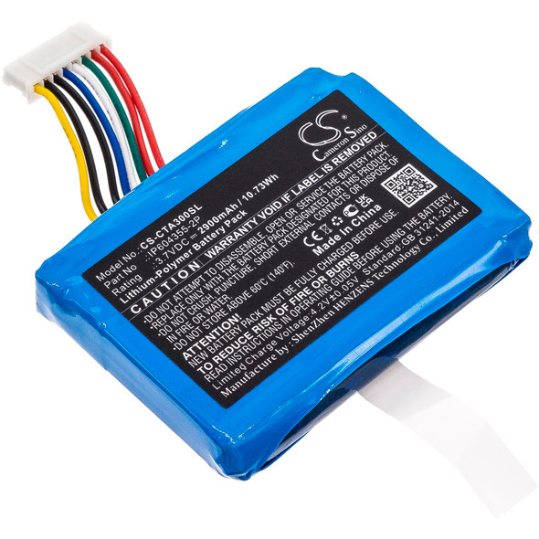 Battery for Castles V3 VEGA3000-3G Dejavoo Z9 Blue