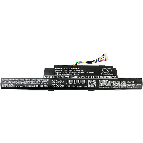 Battery for Acer Aspire F5 F15 575G-53VG E15 Travelmate P259 AS16B5J AS16B8J