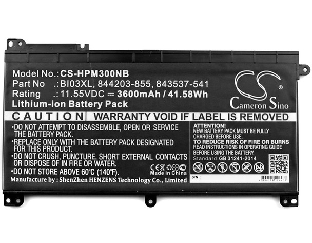 Battery for HP Pavilion X360 13 Stream 14 844203-855 915486-855 BI03XL TPN-W118