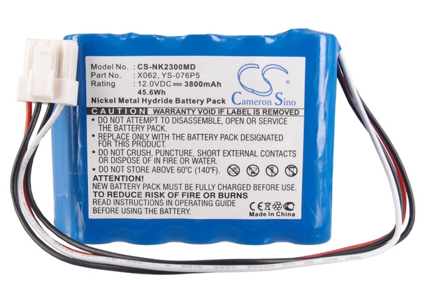 Battery for Nihon Kohden BSM-2300 BSM-2301 BSM-2351 10HR-4/3FAUC-NK 608237 X062