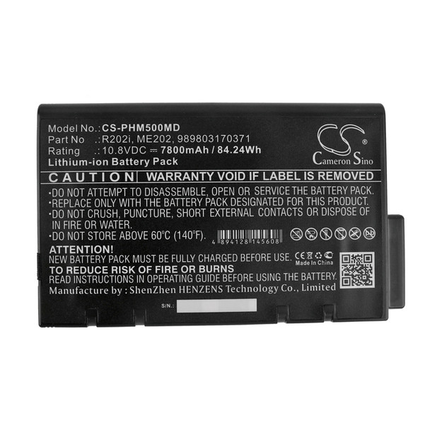 Battery for Philips 989803194541 860315 Molicel ME202C ME202EK TC20 TC30 TC50