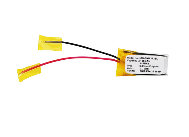 Battery for Sony NWZ-W262 1ICP5/14/26 1S1P 511426 MP3 Walkman Player 150mAh