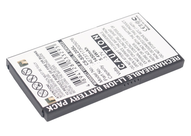 Battery for Sirius Stiletto SL2 AE737173025076 DAB