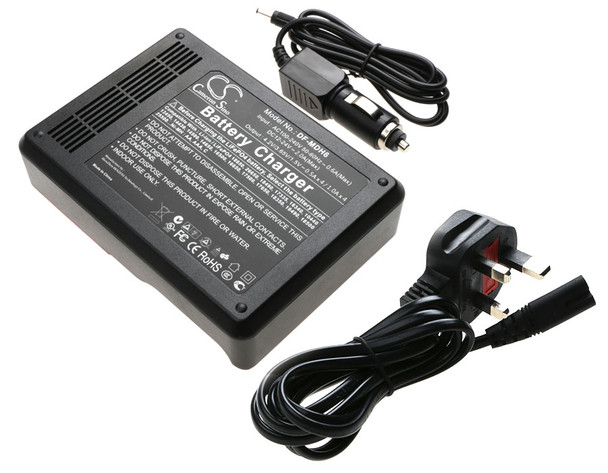 Battery Charger for 10440 14500 16340 25500 26650 AA AAA w/ UK AC & Car Cord