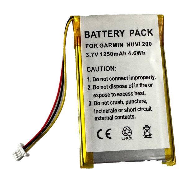 Battery for Garmin Nuvi GPS 255 255W 200 205T 205