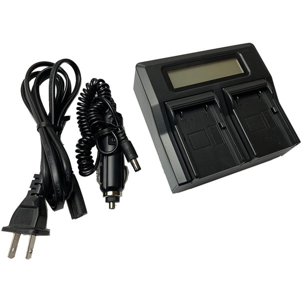 LCD Dual Rapid Battery Charger for Leica GEB221