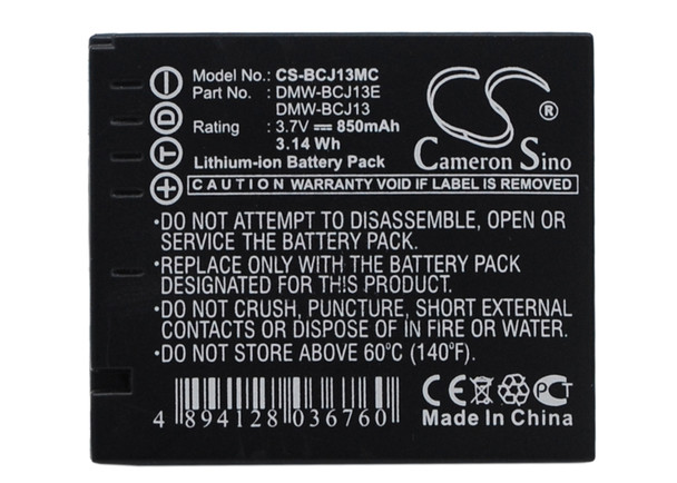 Battery for Panasonic Lumix DMC-LX5 DMC-LX7 Leica