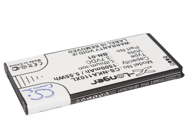 Battery for Nokia A110 Normandy RM-1053 RM-980 X Plus X+ BN-01 CS-NKA110XL