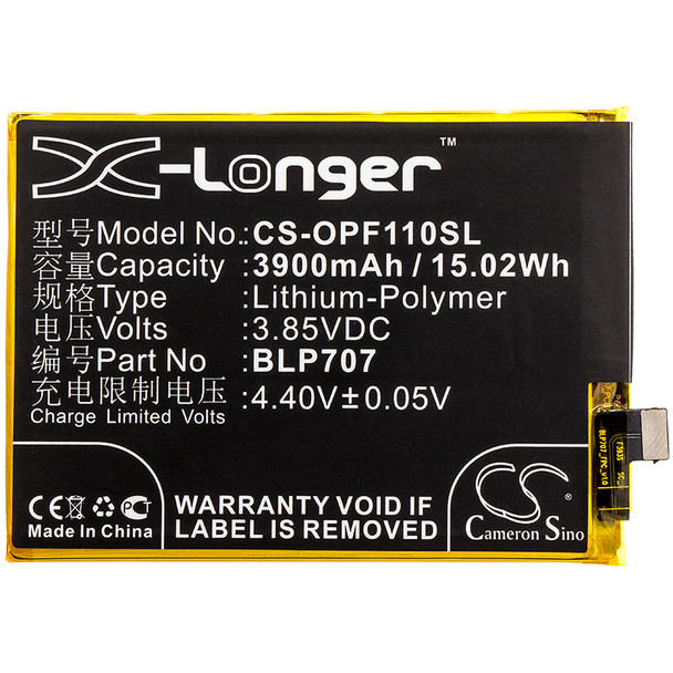 Battery for OPPO CPH1911 CPH1913 F11 Premium Edition Dual BLP707 CS-OPF110SL
