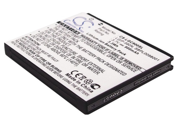 Battery for LG Mystique GC900 GT950 GT505 LGIP-580N SBPL0098001 SBPL0098701