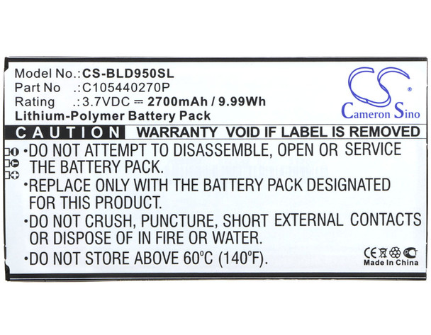 Battery for BLU D950 D950L D950U Dash X Plus C105440270P SmartPhone CS-BLD950SL