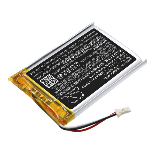 Battery for RAND MCNALLY TND-540 TND-550 TOP 523450 GPS Navigator CS-RMD550SL