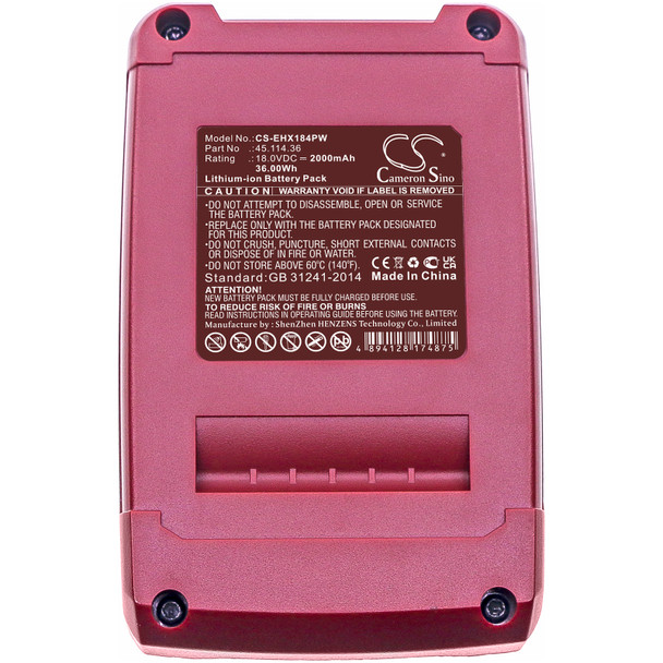 Battery for Einhell Kraftixx Gardol 4514071 4514072 45.114.36 511395 4511396 18V