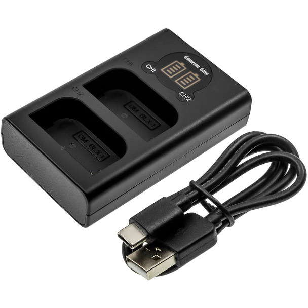 Dual Battery Charger for OLYMPUS OM SYSTEM OM-1