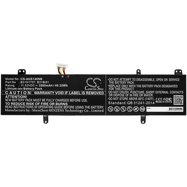 Battery for Asus 0B200-02710000 B31Bi91 B31N1707 VivoBook S14 A411UF F411UF