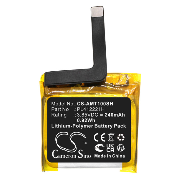 Battery for Amazfit PL412221H A1913 A1914 A2021 C17 GTS 1S CS-AMT100SH 3.85V