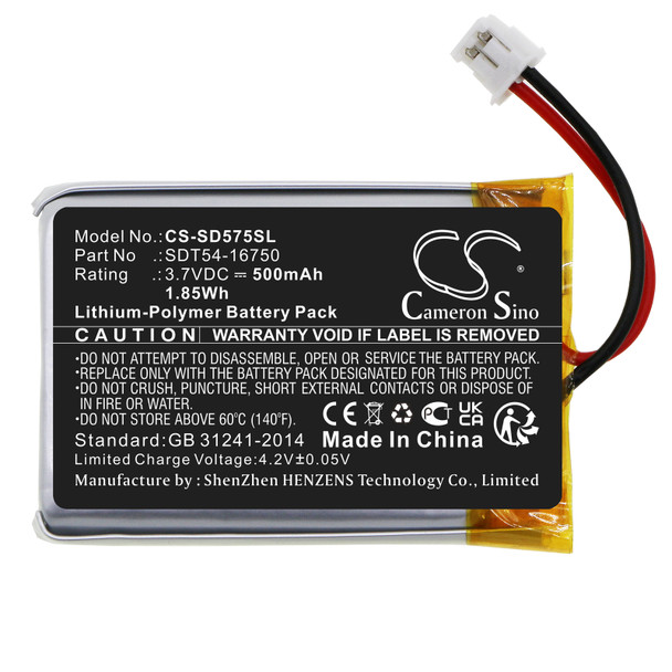 Battery for SportDog SD-575 SD-575E SportTrainer Black Orange SDT54-16750 3.7V