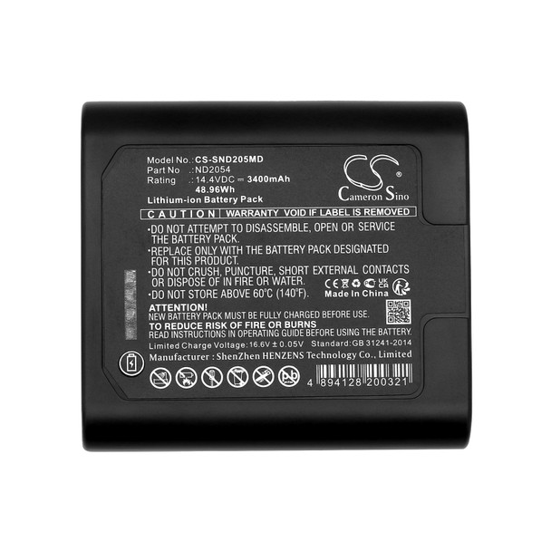 Battery for PPC Z1 iGuide IMS-5 SciAps Z-200 INSPIRED ENERGY ND2054 RRC2054