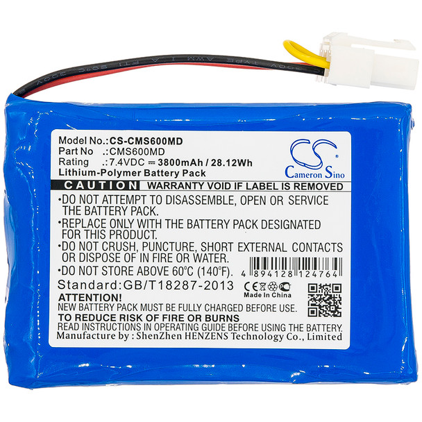 Battery for CONTEC 88889457 CMS6000 MONITOR CS-CMS600MD 7.4V Li-Polymer