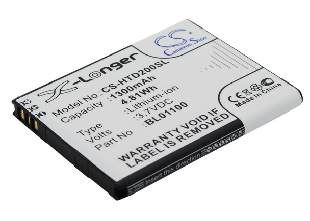 Battery for HTC 35H00194-00M 35H00194-04M 99H10905-00 BA S840 S850 BL01100 A320E