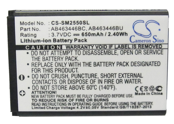 Battery for Samsung AB463446BC AB463446BU Champ GT-C3520 GT-C3300 GT-C3300K