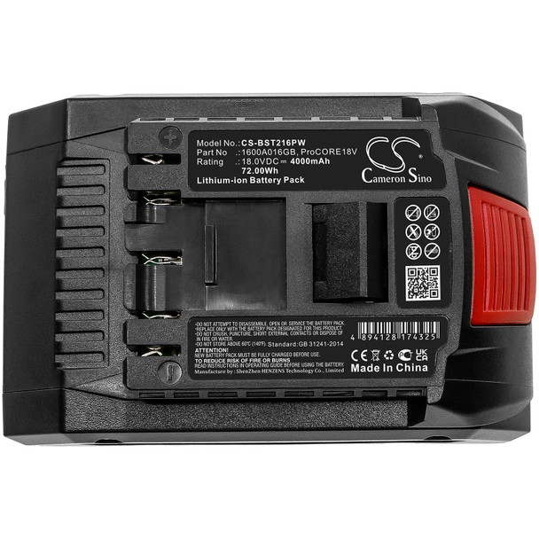 Battery for Bosch 1600A016GB ProCORE18V GBH 18V-34 CF 18V-36 C 18V-45 C 4000mAh