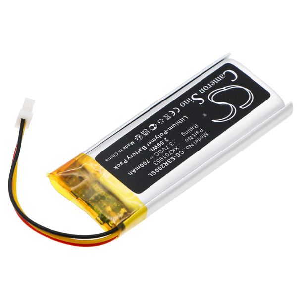 Battery for Sena XK701953 SRL2 Headset CS-SSR200SL 3.7V Li-Polymer 3 Pin Version
