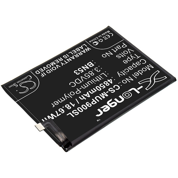 Battery for Redmi BN53 Note 9 Pro Max M2003J6B2G M2003J6B1I M2101K6G CS-MUP900SL