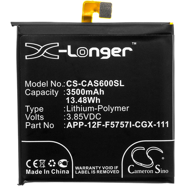 Battery for CAT APP-12F-F5757I-CGX-111 CATERPILLAR S60 CS-CAS600SL 3.85V Li-Poly