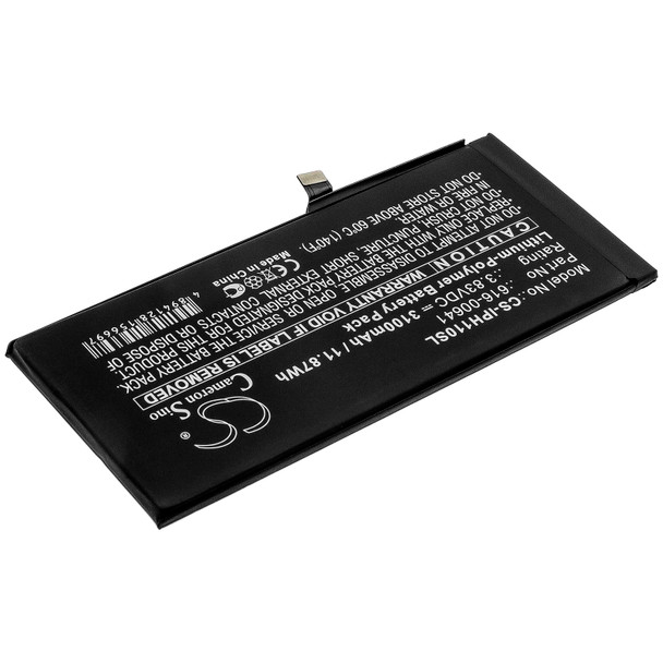 Battery for Apple 616-00641 iPhone 11 A2111 A2221 CS-IPH110SL 3.83V Li-Polymer